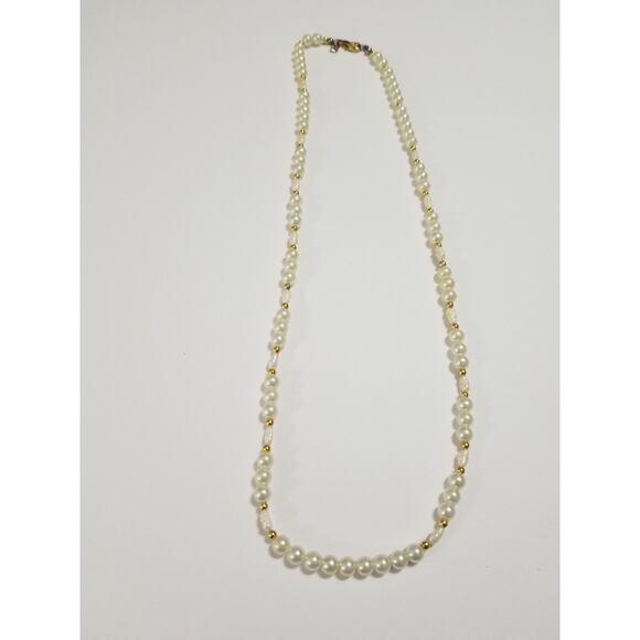 LR 22" faux pearl necklace n103 - Picture 1 of 7